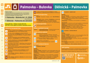 Leták &#8211; Dělnická &#8211; Palmovka &#8211; Bulovka