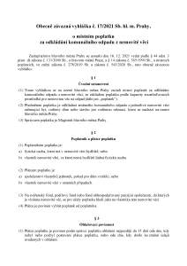 obecně závazná vyhláška č. 17/2021 Sb. hl. m. Prahy