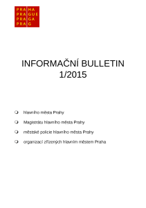Informační bulletin 1/2015