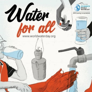 Grafika ke Světovém dni vody a leták pražské kampaně