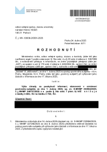 Rozhodnutí Ministerstva vnitra č.j.  MV_63638_ODK_2025