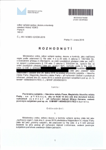Rozhodnutí ministerstva vnitra ČR, Č. j.: MV-143983-12/ODK-2015