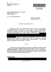 Rozhodnutí ministerstva vnitra ČR, Č.j. MV-13505-4-ODK-2021