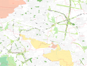 Mapa s umístěním nosičů v ploše s omezením