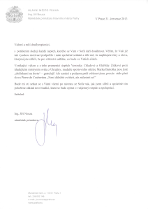 Dopis náměstka primátora Nouzy