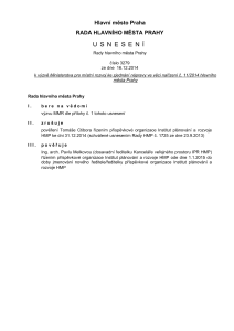 Usnesení Rady HMP ze dne 16. prosince 2014