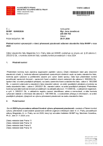 Přehled kontrol za odbor STR rok 2025