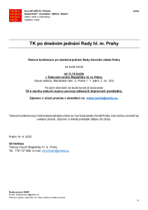 250414 - Avízo  -  TK po jednání RHMP