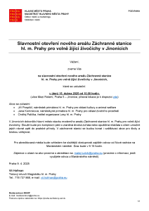 250414 - Pozvánka - Reminder - Otevření záchranné stanice Jinonice