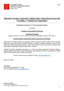 250530 - Avízo  - Odběrové místo Palackého