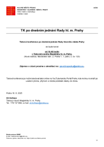 250818 - Avízo -  TK po jednání RHMP