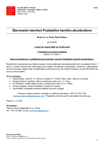 250821 - Avízo  - Pražský herní akcelerátor