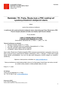 251110 - Pozvánka - Reminder - TK - Dobíjecí stanice