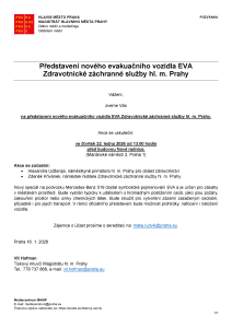 260116 - Pozvánka - Představení evakuačního vozidla ZZS HMP