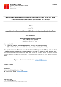 260120 - Pozvánka - Reminder - Představení evakuačního vozidla ZZS HMP