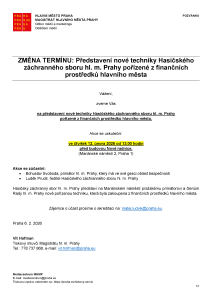 260206 - Pozvánka - Změna termínu -Představení nové techniky HZS