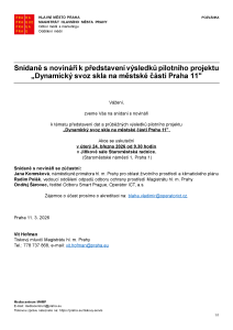 260313 - Pozvánka - Snídaně s novináři - vyhodnocení pilotního projektu svozu skla v Praze 11