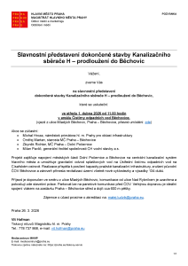 260326 - Pozvánka - Dokončení stavby Kanalizačního sběrače H