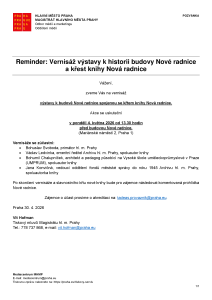 260430 - Pozvánka - Reminder - Vernisáž výstavy Nová radnice
