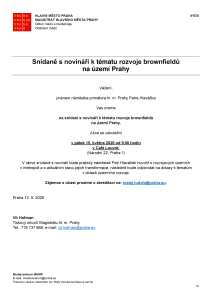 260512 -Pozvánka - Snídaně s novináři - Brownfieldy v Praze