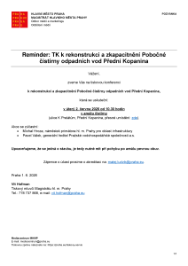 260601 - Pozvánka - Reminder - Rekonstrukce PČOV Přední Kopanina