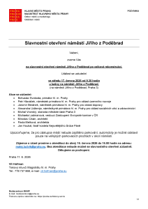 260611 - Pozvánka - Otevření náměstí Jiřího z Poděbrad