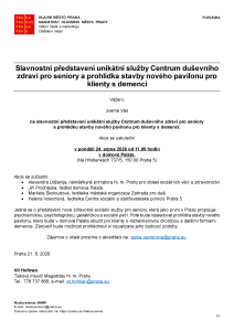 260821 - Slavnostní představení unikátní služby Centrum duševního zdraví pro seniory a prohlídka stavby nového pavilonu