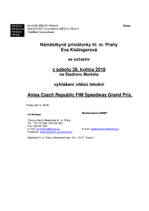 Vyhlášení vítězů letošní Anlas Czech Republic FIM Speedway Grand Prix