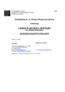 Závod Birell Grand Prix Praha 2018
