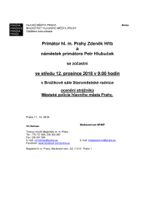 Ocenění strážníků Městské policie hlavního města Prahy