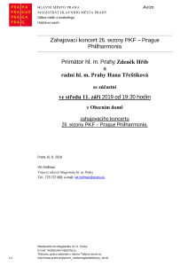 Zahajovací koncert 26. sezony PKF &#8211; Prague Philharmonia