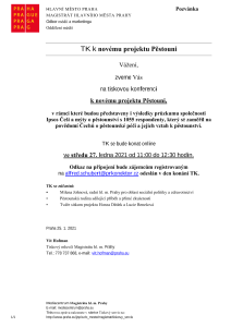 Tisková konference k novému projektu Pěstouni