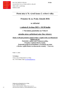 Pietní akty k 76. výročí konce 2. světové války