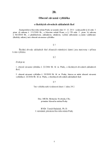 Obecně závazná vyhláška č. 20/2011 Sb. hl. m. Prahy