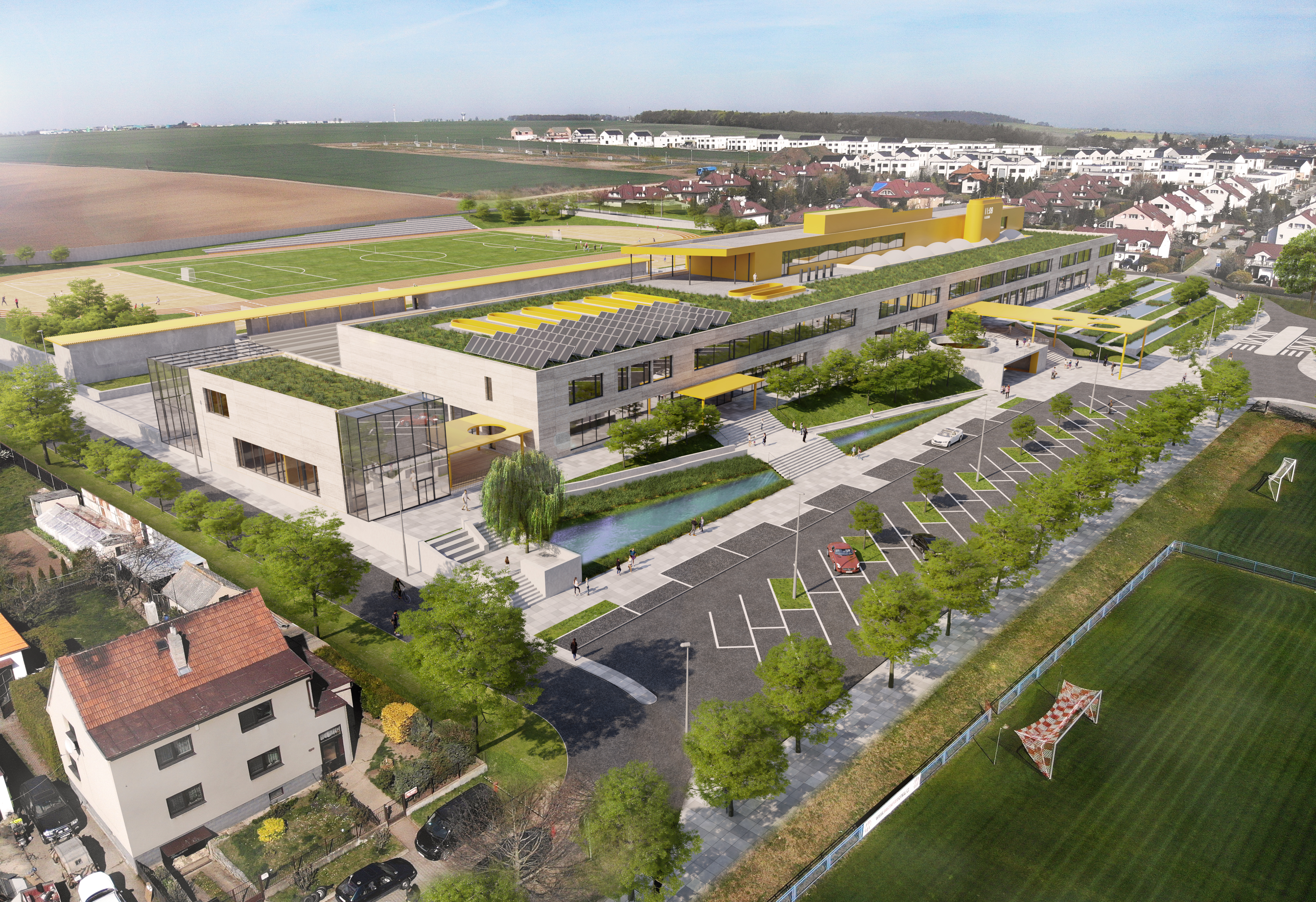 ZŠ Březiněves – zelené střechy