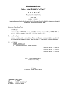 usnesením Rady hl. m. Prahy č. 2698 ze dne 7.10.2014