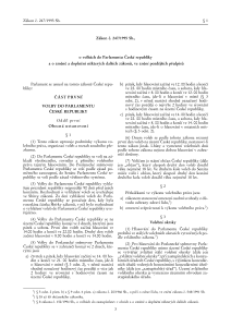 Zákon č. 247/1995 Sb., o volbách do Parlamentu České republiky a o změně a doplnění některých dalších zákonů