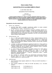 Usnesení Zastupitelstva HMP č. 22/1 ze dne 17. 12. 2020
