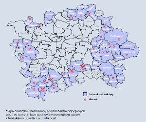 Mapa- obce - kroniky - Pražské povstání