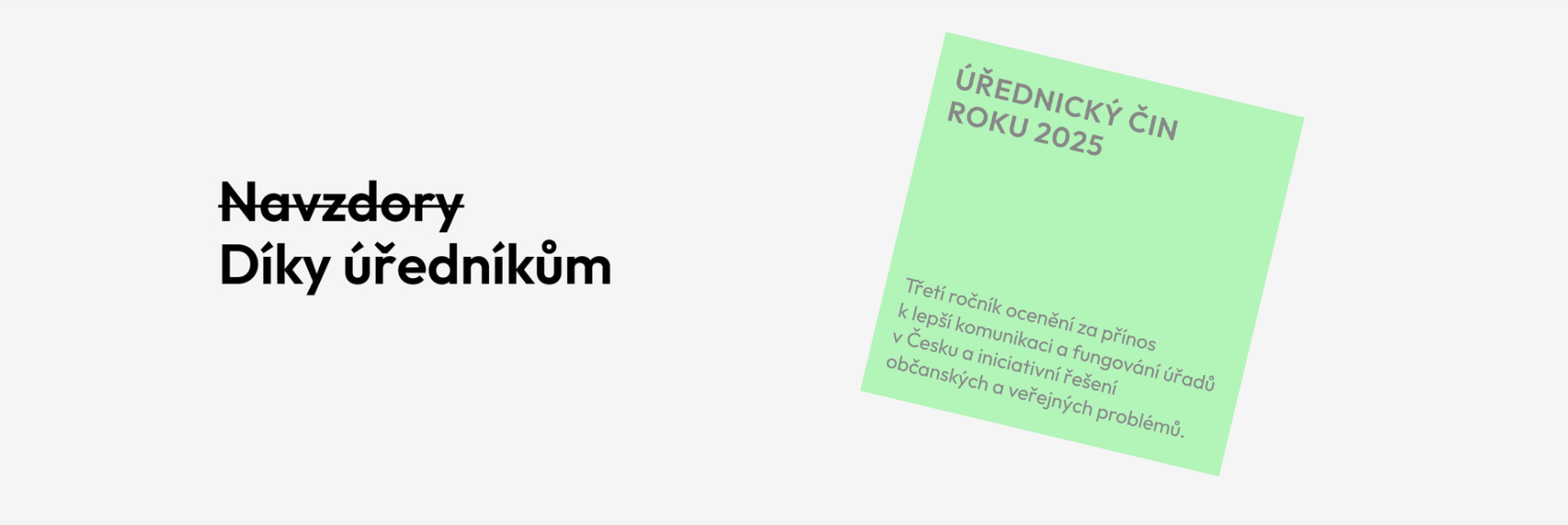 Vizuál k projektu Úřednický čin roku