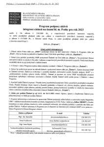 1. Podmínky - Program v oblasti podpory aktivit integrace cizinců na území hl. m. Prahy pro rok 2023