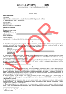Smlouva o poskytnutí dotace  z Programu Čistá energie Praha 2013  - pouze vzor (soubor ve formátu PDF, vel. 184 kB)