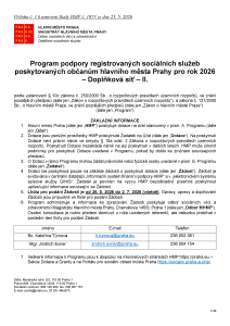 Program 2026 - Doplňková síť - II.
