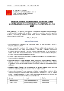 Program podpory registrovaných sociálních služeb poskytovaných občanům hlavního města Prahy pro rok 2027