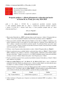 Program podpory v oblasti přístupnosti a odstraňování bariér na území hl. m. Prahy pro roky 2024 - 2025