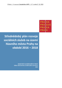 Střednědobý plán rozvoje sociálních služeb na území hl. m. Prahy na období 2016 - 2018