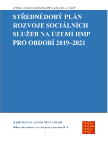 Střednědobý plán rozvoje sociálních služeb na území HMP pro období 2019 &#8211; 2021