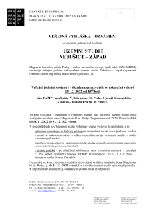 ÚS Nebusice - zapad, veřejná vyhláška - oznámení