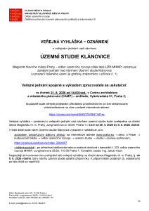 Veřejná vyhláška - oznámení - Územní studie Klánovice.pdf