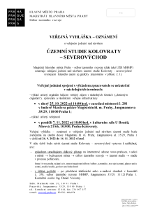 ÚS Kolovraty - severovýchod; veřejná vyhláška - oznámení, úřední deska
